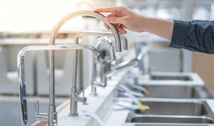 Row of sinks